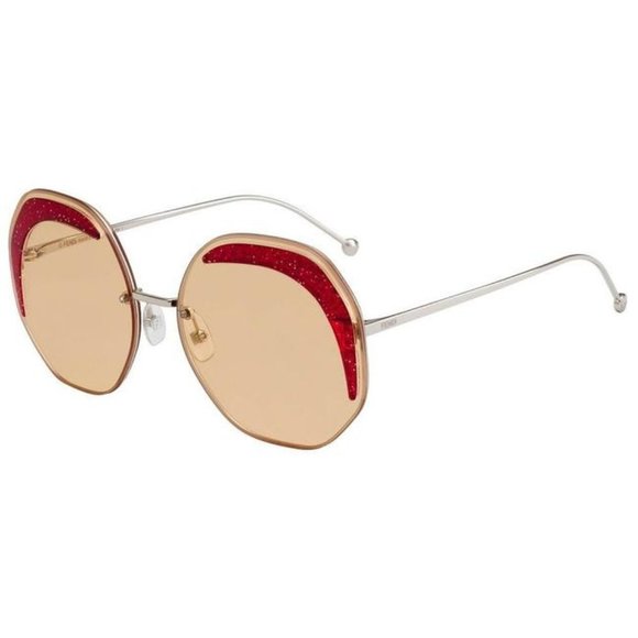 Fendi Glass Women Sunglasses Yellow Lens